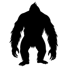 Gorilla, Chimpanzee, Orangutan  silhouette