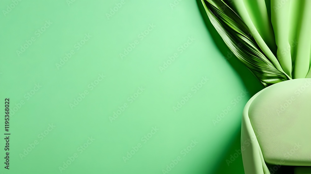 Poster refreshing mint green gradient background with soft textures