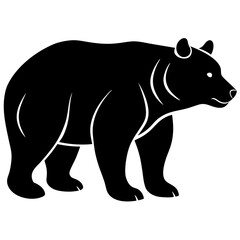 Grizzly Bear  silhouette