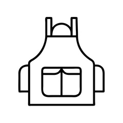 carpenter s apron icon, carpenter s apron line art - simple line art of carpenter s apron, perfect for carpenter s apron logos and icons and themed design 