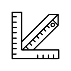 carpenter s square icon, carpenter s square line art - simple line art of carpenter s square, perfect for carpenter s square logos and icons and themed design 