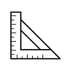 carpenter s square icon, carpenter s square line art - simple line art of carpenter s square, perfect for carpenter s square logos and icons and themed design 