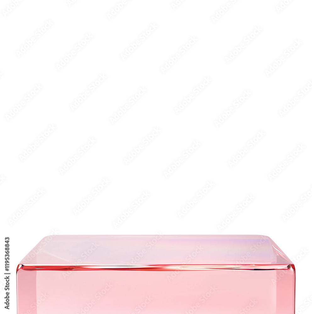 Aufkleber sleek view of pink acrylic empty base display, isolated on transparency background, showcasing its m