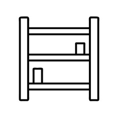 diy shelving unit icon, diy shelving unit line art - simple line art of diy shelving unit, perfect for diy shelving unit logos and icons and themed design 