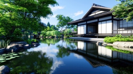 Fototapeta premium Tranquil Japanese Garden