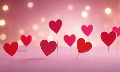 Heart decorations create a romantic atmosphere for celebrations around Valentine's Day or special occasions. Valentine&rsquo;s Day, date, engagement, love, wedding, background