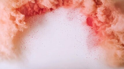 Fototapeta premium Pink Peach Powder Explosion Abstract Background Texture