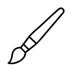 paintbrush icon, paintbrush line art - simple line art of paintbrush, perfect for paintbrush logos and icons and themed design 