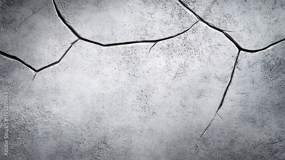 Poster soft grey background with subtle crosshatch texture and cracks