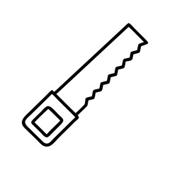 saw icon, saw line art - simple line art of saw, perfect for saw logos and icons and themed design 