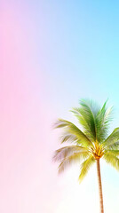 Pastel Palm Tree Illustration