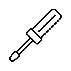 screwdriver icon, screwdriver line art - simple line art of screwdriver, perfect for screwdriver logos and icons and themed design 