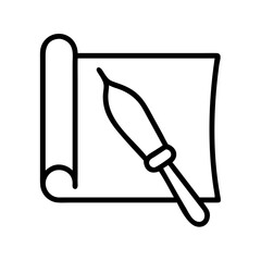 stencil for painting icon, stencil for painting line art - simple line art of stencil for painting, perfect for stencil for painting logos and icons and themed design 