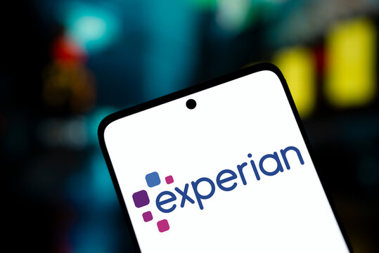 Dhaka, Bangladesh- 11 Dec 2024: experian logo is displayed on smartphone. Experian plc is a multinational data analytics and consumer credit reporting company.