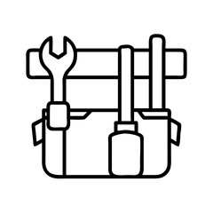 tool belt icon, tool belt line art - simple line art of tool belt, perfect for tool belt logos and icons and themed design 