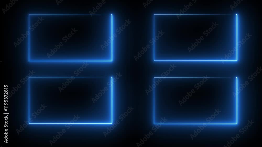 Poster abstract glowing neon rectangle border frame in the shape rectangle glowing and futuristic energy li