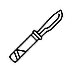 wood carving knife icon, wood carving knife line art - simple line art of wood carving knife, perfect for wood carving knife logos and icons and themed design 