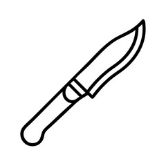 wood carving knife icon, wood carving knife line art - simple line art of wood carving knife, perfect for wood carving knife logos and icons and themed design 