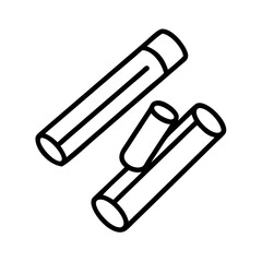wood dowels icon, wood dowels line art - simple line art of wood dowels, perfect for wood dowels logos and icons and themed design 