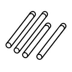 wood dowels icon, wood dowels line art - simple line art of wood dowels, perfect for wood dowels logos and icons and themed design 