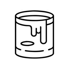 wood stain can icon, wood stain can line art - simple line art of wood stain can, perfect for wood stain can logos and icons and themed design 