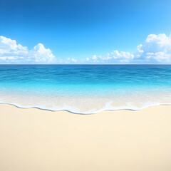 Fototapeta premium Ocean Beach 3D Render
