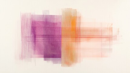 Minimalist study of color and texture with pencil strokes creating abstract shapes and lines