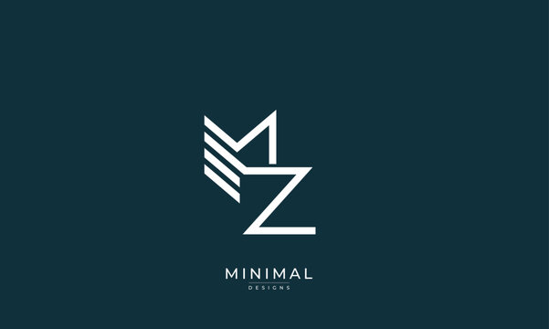 Alphabet letter icon logo MZ