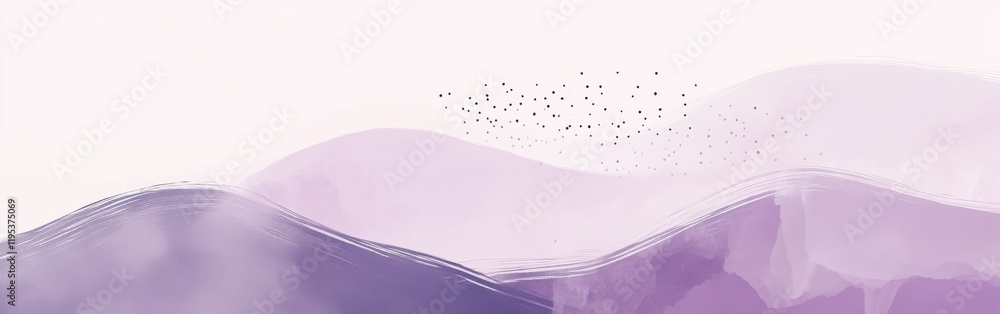 Poster Pastel minimalist backdrop with soft pencil strokes capturing tranquil waves of color