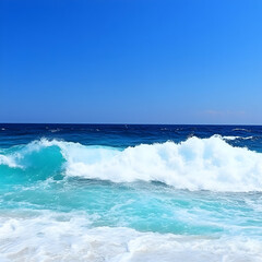 Fototapeta premium Ocean Wave Photo: Turquoise Water Crashing