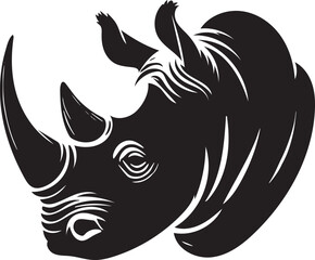 rhino head illustration