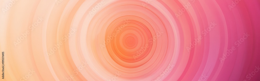 Aufkleber Elegant circular gradient in soft hues of pink and orange creating a soothing visual effect