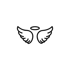 angel wings icon on transparent background
