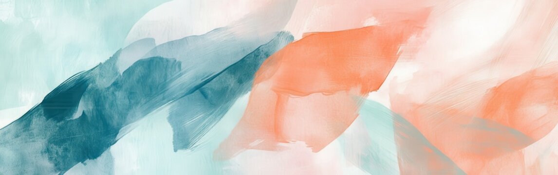 Abstract interplay of pencil strokes in soft overlapping colors inspired by natural elements