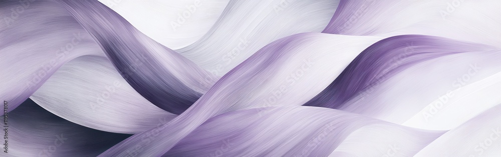 Poster Abstract composition of gray pencil strokes creating fluid, flowing forms in a harmonious arrangement