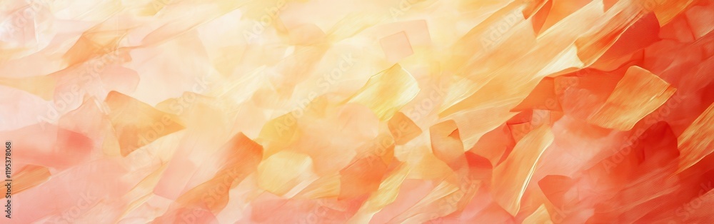 Aufkleber abstract composition of warm pencil strokes blending orange and yellow hues with dynamic textures an