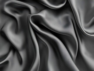 Obraz premium smooth gray gradient background featuring flowing abstract silk fabric folds, creating an elegant and soft visual effect, perfect for a backdrop or design element