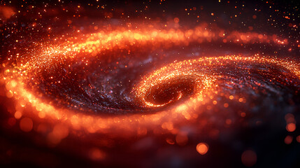 Swirling hearts in space