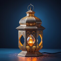 Ramadan Kareem greeting photo of beautiful Arabic lantern generative Ai 