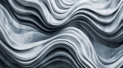 Fototapeta premium Abstract Grey Architectural Waves: Modern Design