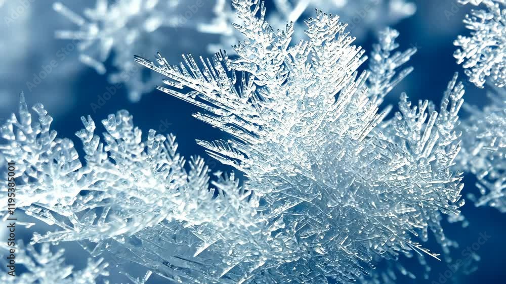 Aufkleber intricate patterns of frost crystals sparkling in winter light create a captivating natural wonder