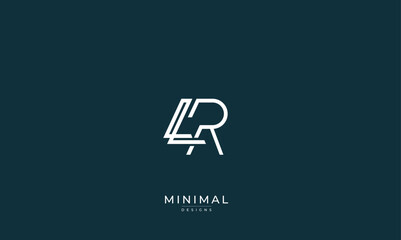 Alphabet letter icon logo LR