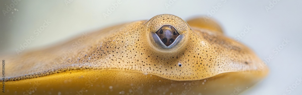 Poster close-up view of a stingray's face showcasing its unique features in an underwater habitat