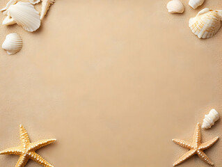 Seashell Beach Background Illustration