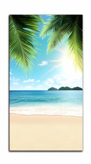 Tropical Beach Background Illustration