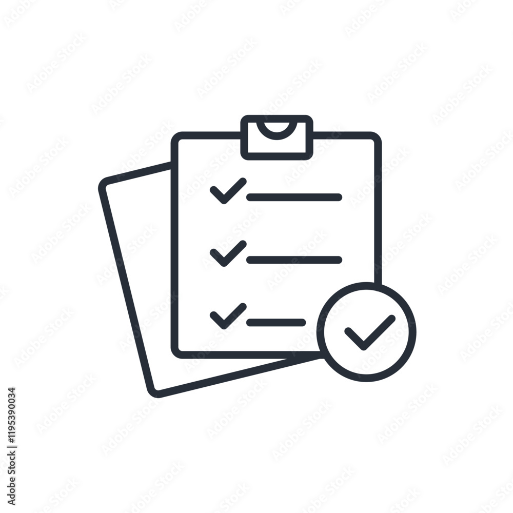 Poster tasks icon. vector.editable stroke.linear style sign for use web design,logo.symbol illustration.