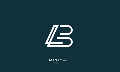 Alphabet letter icon logo LB