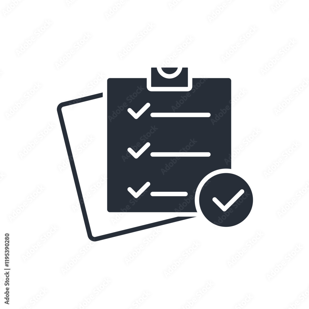 Poster tasks icon. vector.editable stroke.linear style sign for use web design,logo.symbol illustration.