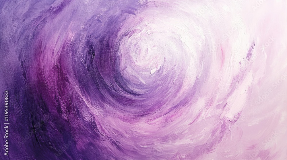 Aufkleber pastel lavender and pink swirling strokes create a calming circular pattern in this abstract artwork