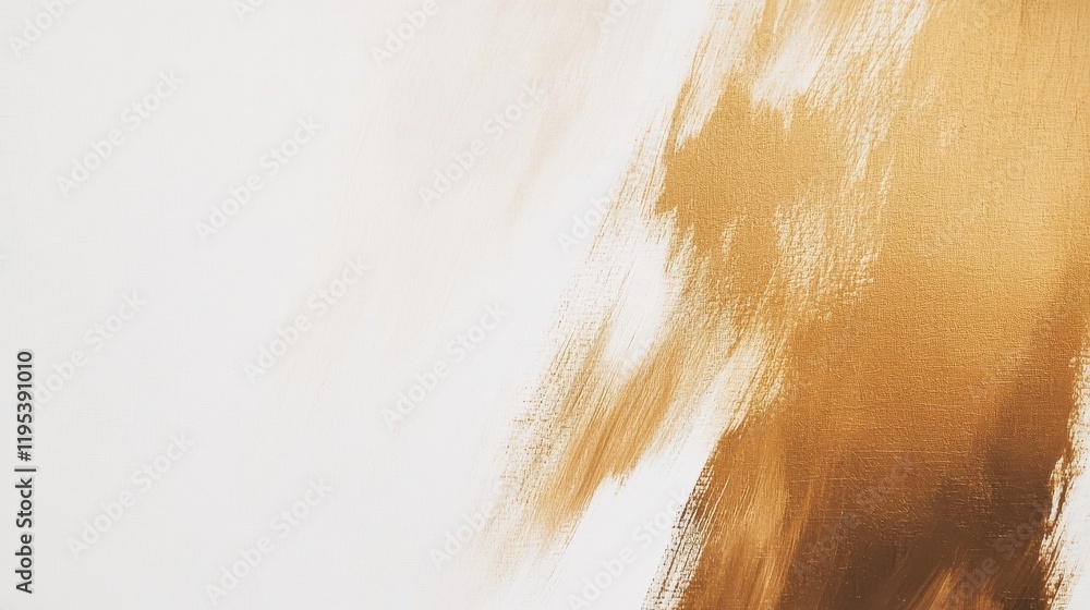 Poster muted gold texture blends into a serene white background creating a minimalist design for modern dec